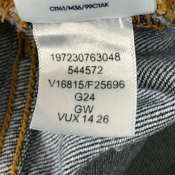 Lands' End Soft Denim High Rise Wide Leg Patch Pocket Crop Jeans Plus Size 14 - Picture 11 of 11